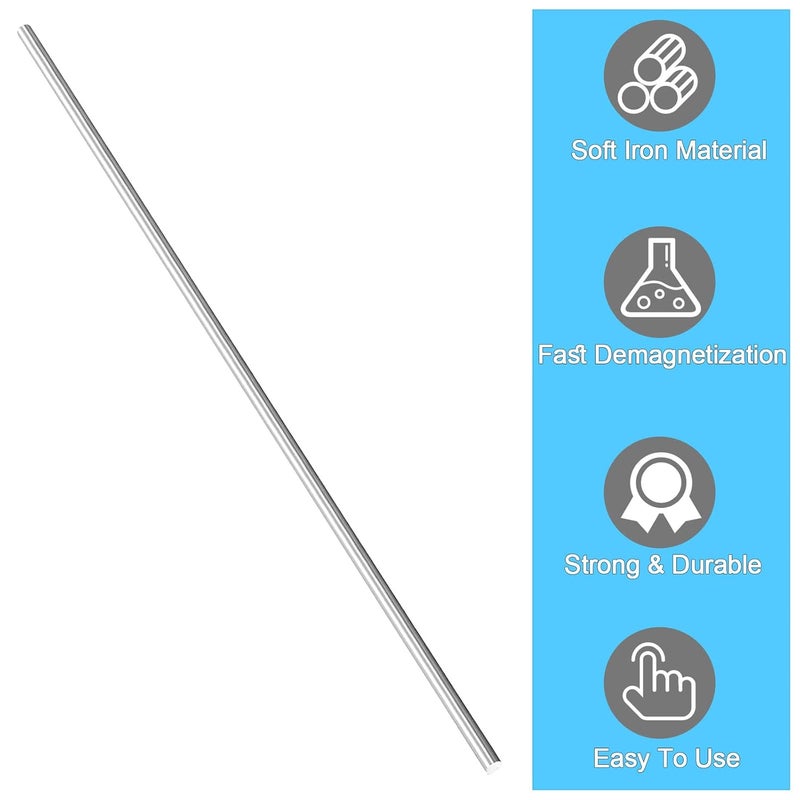 Tsmhisd Soft Iron Rod, High Pure Iron Rod, Ideal Core for Making Electromagnets, 0.19" Diameter, 7.9" Long - Image 2